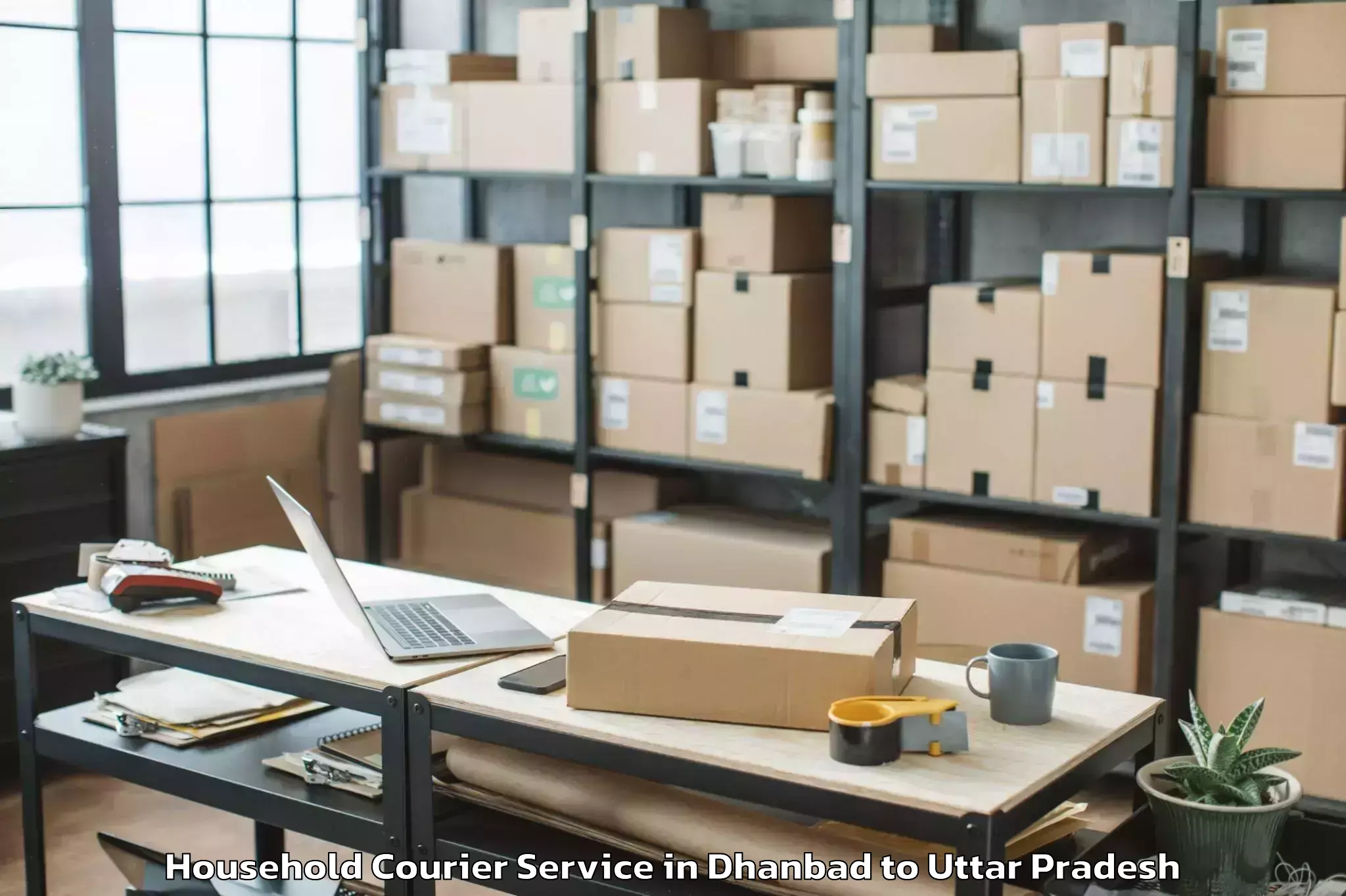 Top Dhanbad to Sanskriti University Mathura Household Courier Available